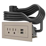 Legrand C2G 16367 | radiant Furniture Power Center with 2 Outlets and USB - Nickel