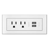 Legrand C2G 16369 | radiant Furniture Power Center with 2 Outlets and USB - White