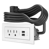 Legrand C2G 16369 | radiant Furniture Power Center with 2 Outlets and USB - White