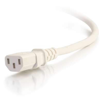 Legrand C2G 17485 | 2ft 18AWG Power Cord (IEC320C14 to IEC320C13) - White