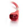Legrand C2G 17481 | 2ft 18AWG Power Cord (IEC320C14 to IEC320C13) -Red