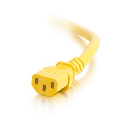 Legrand C2G 17496 | 4ft 18AWG Power Cord (IEC320C14 to IEC320C13) - Yellow