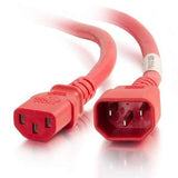 Legrand C2G 17529 | 2ft 14AWG Power Cord (IEC320C14 to IEC320C13) -Red