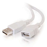 Legrand C2G 26686 | 3m USB 2.0 A Male to A Female Extension Cable - White (9.8ft)