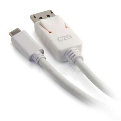 Legrand C2G 26881 | 9ft USB-C to Display Port Adapter Cable - 4K 30Hz - White