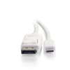 Legrand C2G 26880 | 6ft USB-C to Display Port Adapter Cable - 4K 30Hz - White