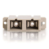 Quiktron 27098 | Fiber Optic Adapter, SC Female to SC Female Connector, Beige