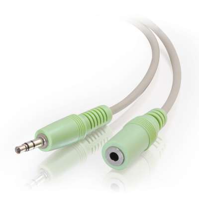 Legrand C2G 27410 | 25ft 3.5mm M/F Stereo Audio Extension Cable (PC-99 Color-Coded)