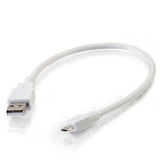 Legrand C2G 27441 | 1ft USB 2.0 A to Micro-B Cable M/M - White (0.3m)