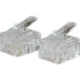 Legrand C2G 27561 | RJ11 6x4 Modular Plug for Round Solid Cable Multipack (25 pack)