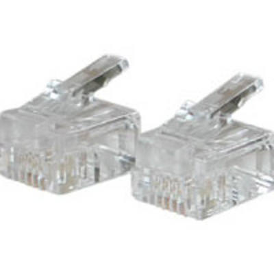 Legrand C2G 27562 | RJ11 6x4 Modular Plug for Round Solid Cable Multipack (50 pack)