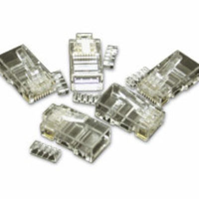 Legrand C2G 27574 | RJ45 Cat5E Modular Plug (with Load Bar) for Round Solid/Stranded Cable Multipack (50 pack)