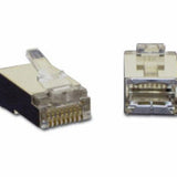 Legrand C2G 27576 | RJ45 Shielded Cat5 Modular Plug (with Load Bar) for Round Solid or Stranded Cable Multipack (10 pack)