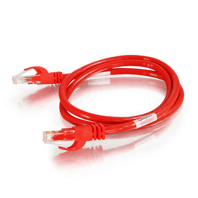 Legrand C2G 27861 | 3ft Cat6 Snagless Unshielded (UTP) Network Crossover Patch Cable - Red