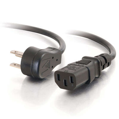 Legrand C2G 27900 | 1.5ft 18 AWG Universal Flat Panel Power Cord (NEMA 5-15P to IEC320C13) (TAA Compliant)