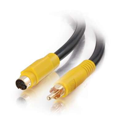Legrand C2G 27965 | 12ft Value Series Bi-Directional S-Video to Composite Video Cable
