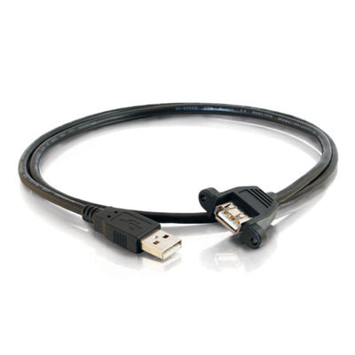 Legrand C2G 28064 | 3ft Panel-Mount USB 2.0 A Male to A Female Cable