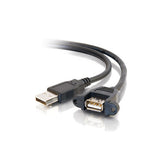 Legrand C2G 28064 | 3ft Panel-Mount USB 2.0 A Male to A Female Cable