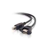 Legrand C2G 28069 | 3ft Panel-Mount USB 2.0 A Female to B Male Cable