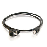 Legrand C2G 28073 | 2ft Panel-Mount USB 2.0 B Female to B Male Cable