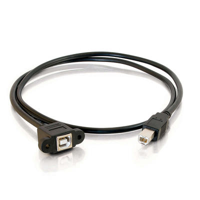 Legrand C2G 28074 | 3ft Panel-Mount USB 2.0 B Female to B Male Cable