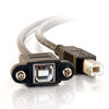 Legrand C2G 28074 | 3ft Panel-Mount USB 2.0 B Female to B Male Cable