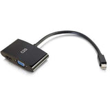 Legrand C2G 28271 | 8in Mini Display Port Male to 4K HDMI or VGA Female Adapter Converter - Black