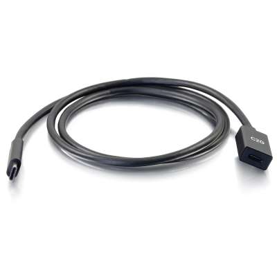 Legrand C2G 28656 | 3ft USB-C Male to USB-C Female Extension Cable - USB 3.2 Gen 1 (5Gbps)