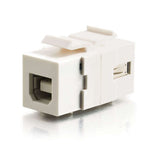 Legrand C2G 28751 | Snap-In USB A/B Female Keystone Insert Module - White (TAA Compliant)