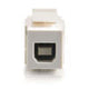Legrand C2G 28751 | Snap-In USB A/B Female Keystone Insert Module - White (TAA Compliant)