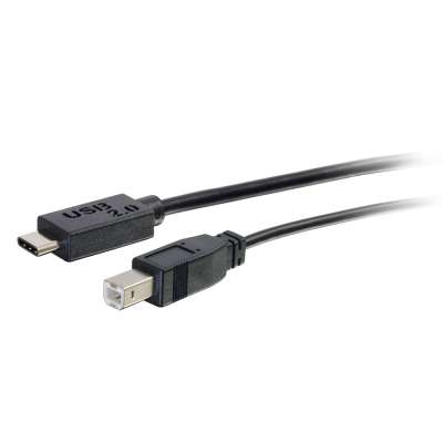 Legrand C2G 28861 | 12ft USB 2.0 USB-C to USB-B Cable M/M - Black