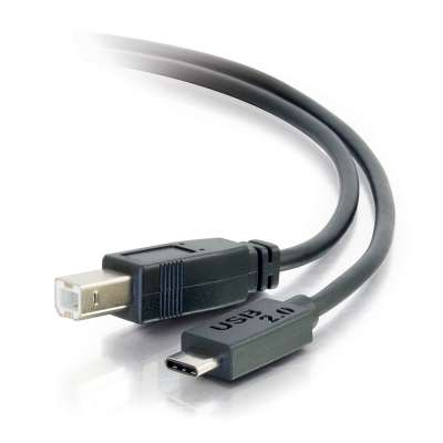 Legrand C2G 28859 | 6ft USB 2.0 USB-C to USB-B Cable M/M - Black