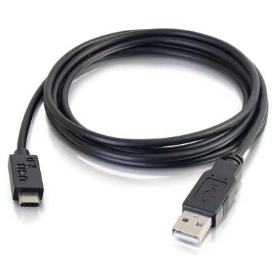 Legrand C2G 28870 | 3ft USB 2.0 USB-C to USB-A Cable M/M - Black