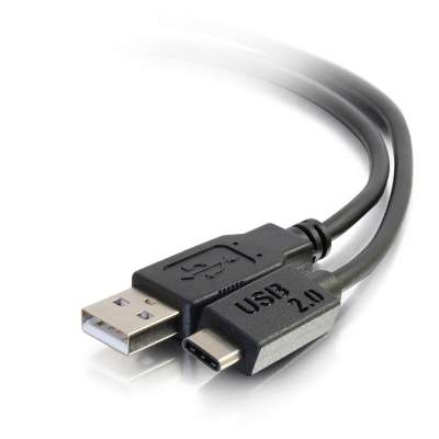 Legrand C2G 28870 | 3ft USB 2.0 USB-C to USB-A Cable M/M - Black