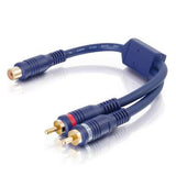 Legrand C2G 29122 | 6in Velocity Two RCA Stereo Male to One RCA Mono Female Y-Cable