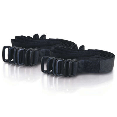 Legrand C2G 29854 | 11in Hook-and-Loop Cable Management Wrap Multipack (12 pack) - Black (TAA Compliant)