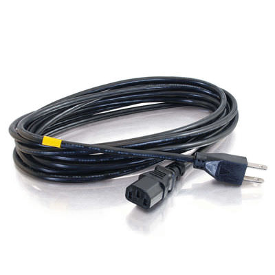 Legrand C2G 29925 | 2ft 16 AWG Universal Power Cord (NEMA 5-15P to IEC320C13) (TAA Compliant)