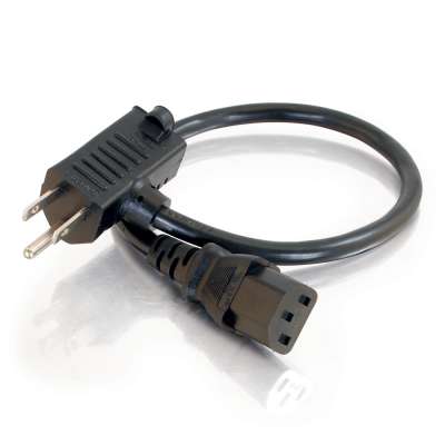 Legrand C2G 30536 | 6ft 16 AWG Universal Power Cord with Extra Outlet (TAA Compliant)
