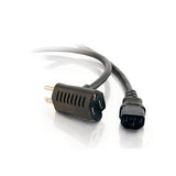 Legrand C2G 30537 | 1.5ft 16 AWG Universal Power Cord With Extra Outlet (TAA Compliant)