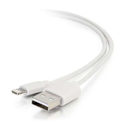 Legrand C2G 35498 | 3.3ft (1m) USB A Male to Lightning Male Sync and Charging Cable - White