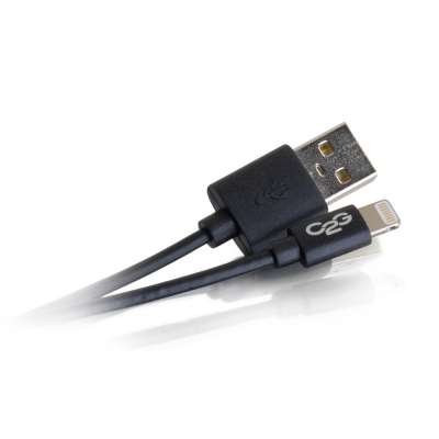 Legrand C2G 35499 | 3.3ft (1m) USB A Male to Lightning Male Sync and Charging Cable - Black