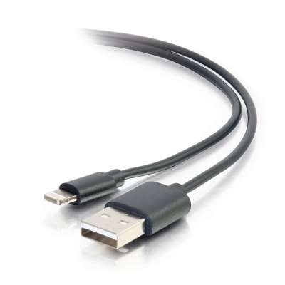 Legrand C2G 35499 | 3.3ft (1m) USB A Male to Lightning Male Sync and Charging Cable - Black