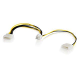Legrand C2G 35522 | 10in One 6-pin PCI Express to Two 4-pin Molex Power Adapter Cable