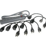 Legrand C2G 35549 | 6-Outlet Power Strip with Surge Suppressor (6) 1ft Outlet Saver Power Extension Cords