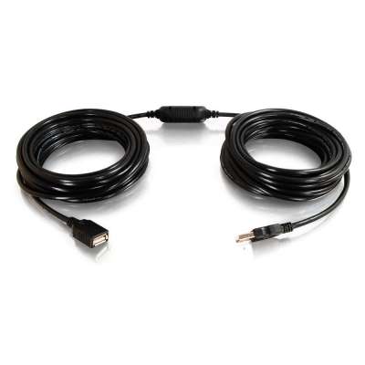 Legrand C2G 38988 | 25ft USB A Male to Female Active Extension Cable (Center Booster Format)