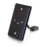 Legrand C2G 39878 | HDMI Pass Through Single Gang Wall Plate - Black