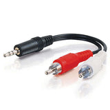 Legrand C2G 39943 | 12ft Value Series One 3.5mm Stereo Male To Two RCA Stereo Male Y-Cable