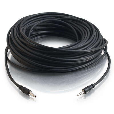 Legrand C2G 40107 | 25ft 3.5mm Stereo Audio Cable With Low Profile Connectors M/M - In-Wall CMG-Rated