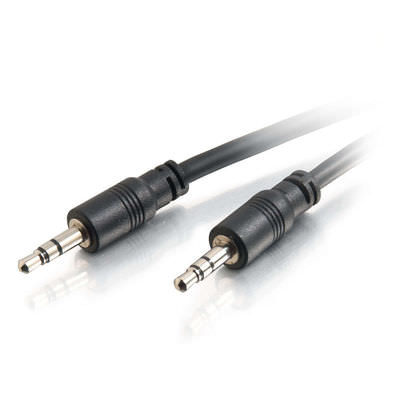 Legrand C2G 40106 | 15ft 3.5mm Stereo Audio Cable With Low Profile Connectors M/M - In-Wall CMG-Rated