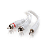 Legrand C2G 40373 | 50ft One 3.5mm Stereo Male to Two RCA Stereo Male Audio Y-Cable - White
